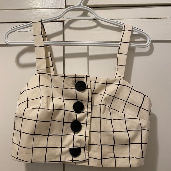 *UNWORN* Whit Aster Grid-Print Tank - Picture 2 of 9